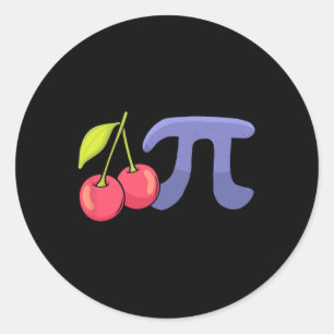 Cherry Pi Day Shirt  Classic Round Sticker