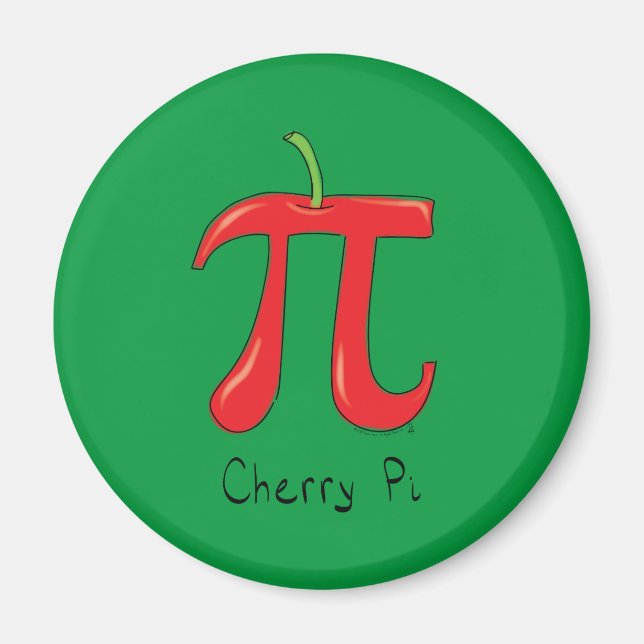 Cherry Pi mignonne Math Pi Day Magnet (Devant)