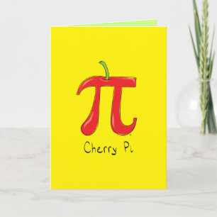 Cherry Pi - Pi Day Math Greeting Card