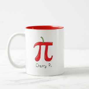 Cherry Pi Symbol Math Teacher Funny Two-Tone Coffee Mug
