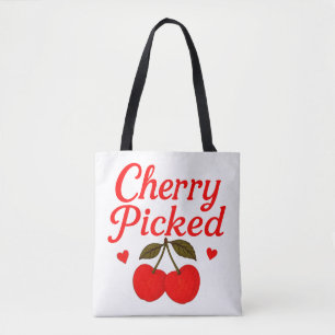 Cherry Picked Hearts Romantic Cottagecore  Tote Bag
