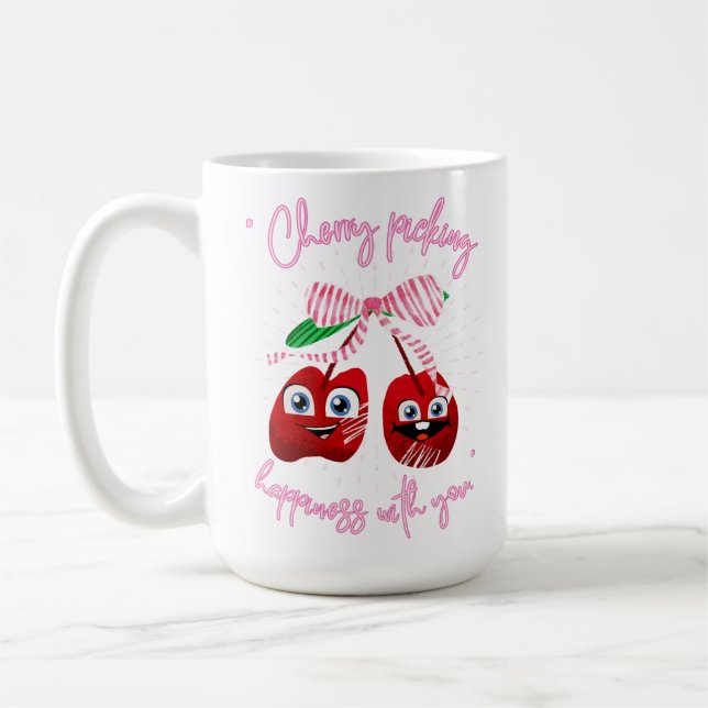 CHERRY PICKING COFFEE MUG (Left)