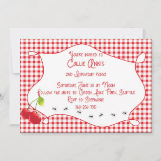 Cherry Picnic Invitation