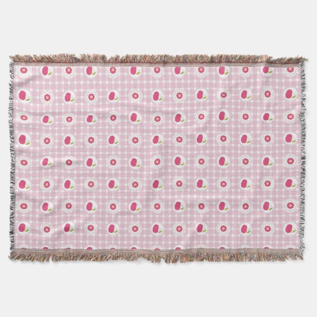 Cherry Picnic Throw Blanket (Front)