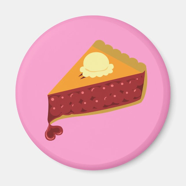 Cherry Pie Heart Magnet (Front)