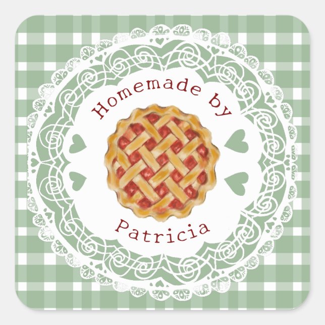 Cherry Pie Master baker  Square Sticker (Front)