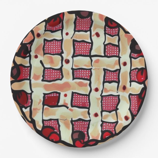 Cherry Pie Paper Plate (Front)