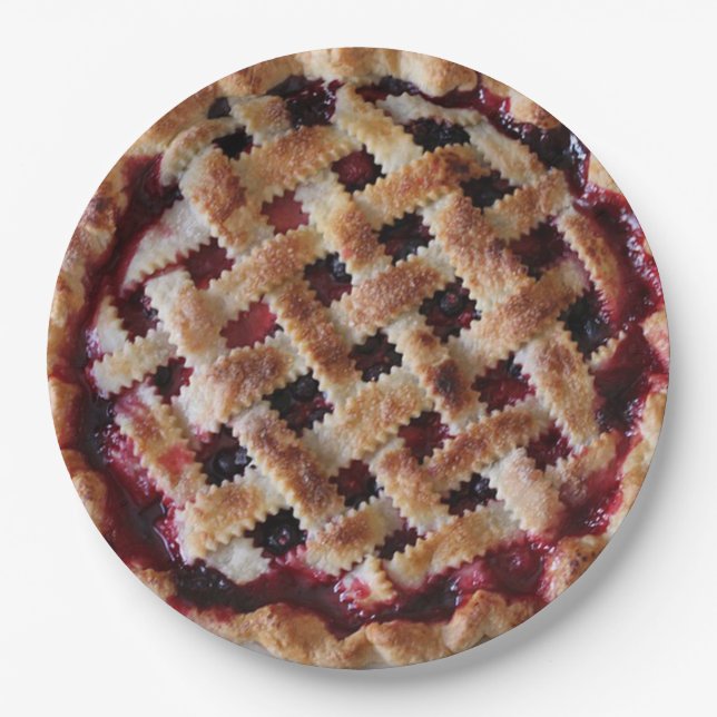 Cherry Pie Party Paper Plates (Front)