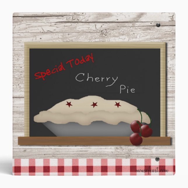 Cherry Pie Recipe Binder (Back)
