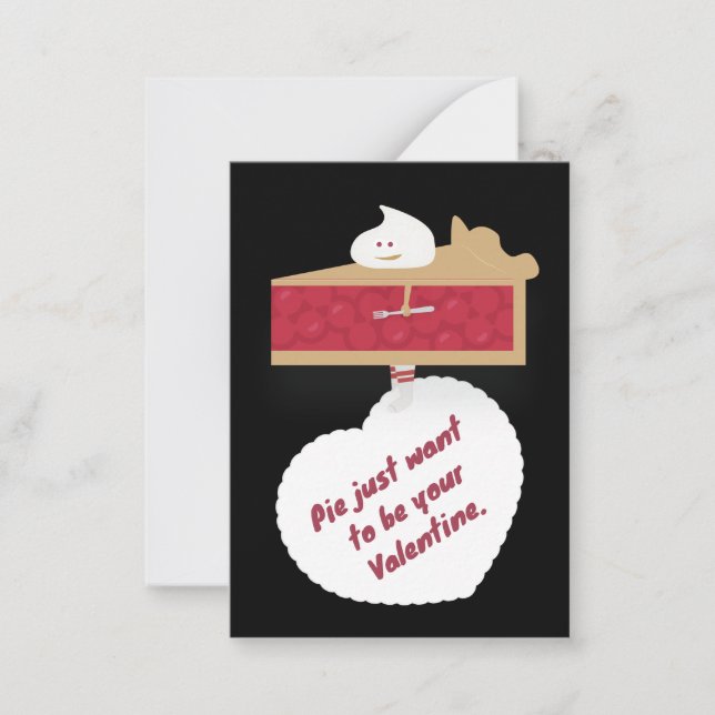 Cherry Pie Valentine Note Card (Front)