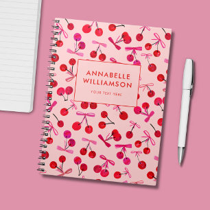 Cherry & Pink Bow Notebook