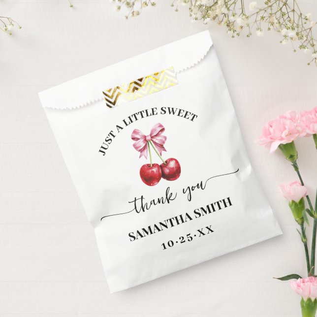 Cherry Pink Coquette Baby Shower Party Favour Bag (Sealed)