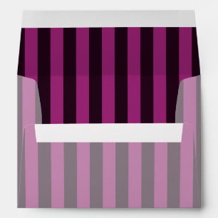Cherry Pink Striped Custom Envelope