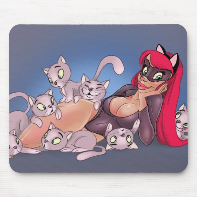 Cherry Pinup Mouse Pad (Front)