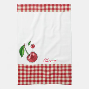 Cherry  plaid Kitchen Towels