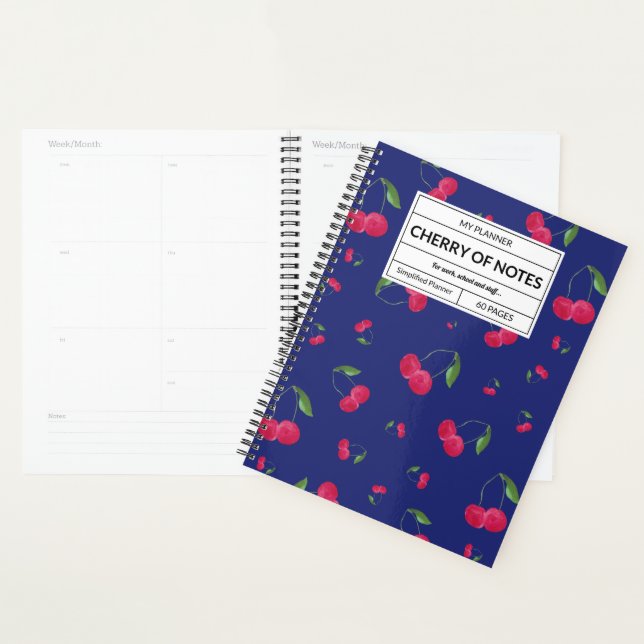 Cherry Planificateur À Thème 60 Pages Et LONG DE 1 (Devant avec enveloppe)
