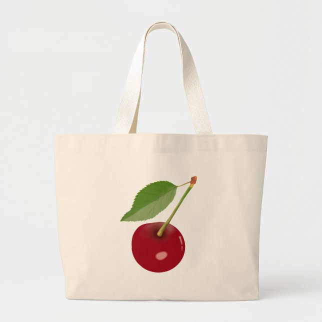 cherry.png large tote bag (Front)