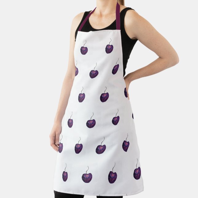 Cherry Print Apron  (Insitu)