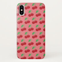 Cherry Print Phone Case - Pink