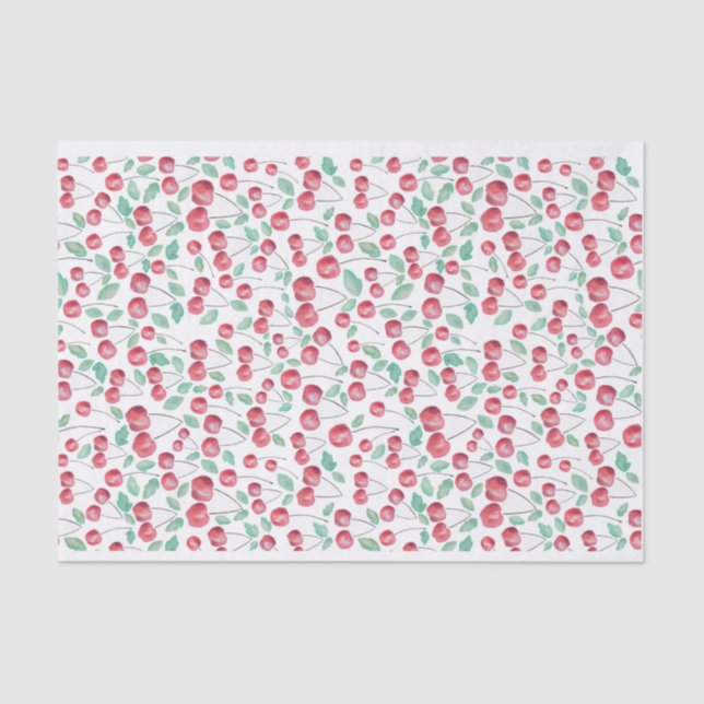 Cherry Print Tissue Paper (Front)