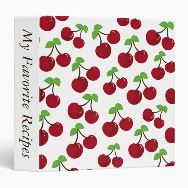 Cherry Recipe Album Binder (Front/Spine)