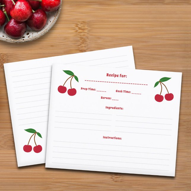 Cherry Recipe Card (Cherry Recipe Card)