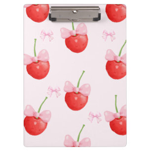 cherry red and pink back to school clipboard