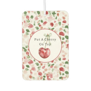 Cherry Red Apple Green Petals Air Freshener