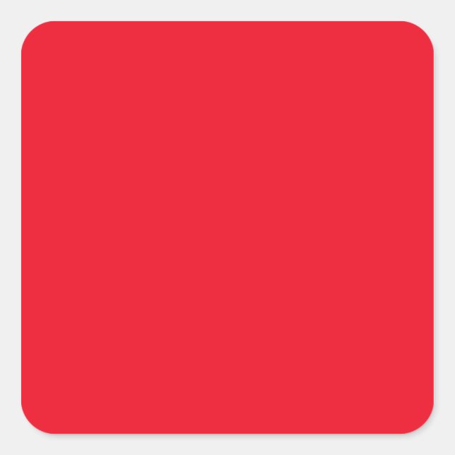 Cherry Red Bright Fashion Colour Trend 2014 Custom Square Sticker (Front)