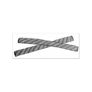 Cherry Red Licorice Whips Liquorice Twist Candy Rubber Stamp