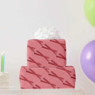 Cherry Red Licorice Whips Liquorice Twist Candy Wrapping Paper