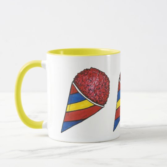 Cherry Red Shaved Ice Snocone Sno Cone Summer Food Mug