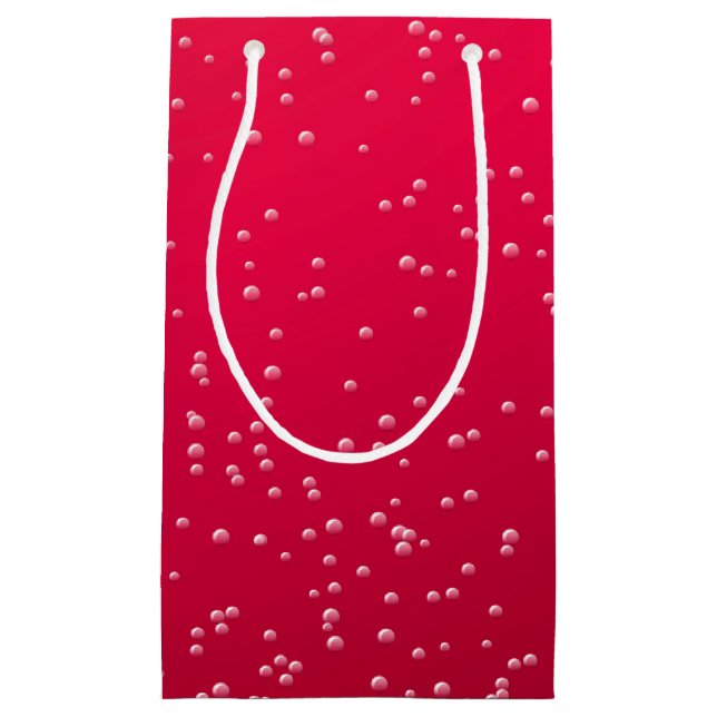Cherry Red Soda with Little Bubbles Small Gift Bag (Front)