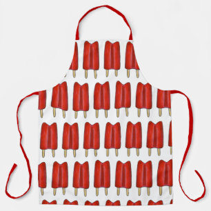 Cherry Red Twin Pop Popsicle Ice Lolly Lollies Apron