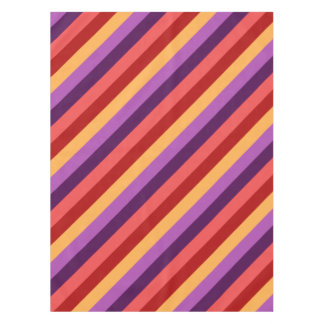Cherry Red Violet Stripes Small Tablecloth