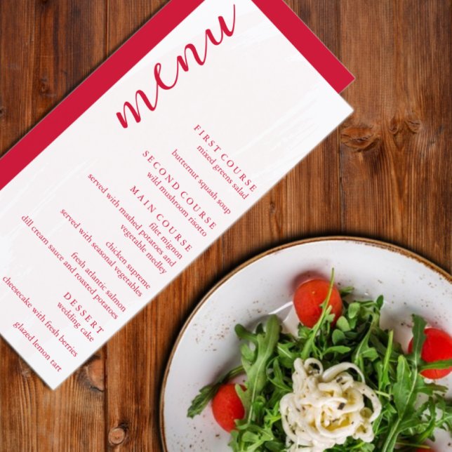 Cherry Red Wedding Menu (Creator Uploaded)