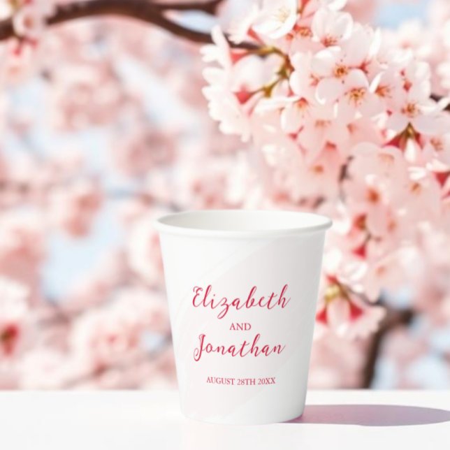 Cherry Red Wedding Paper Cups (Creator Uploaded)