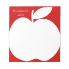Cherry red writing note pads for school teacher