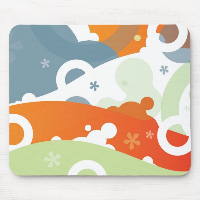 Cherry Retro Modern Abstract Funky Mousepad (Front)