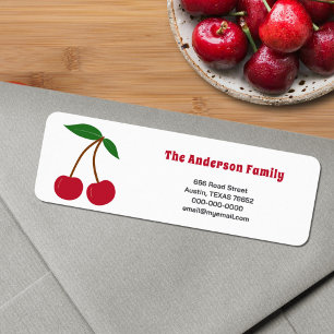 Cherry Return Address Label