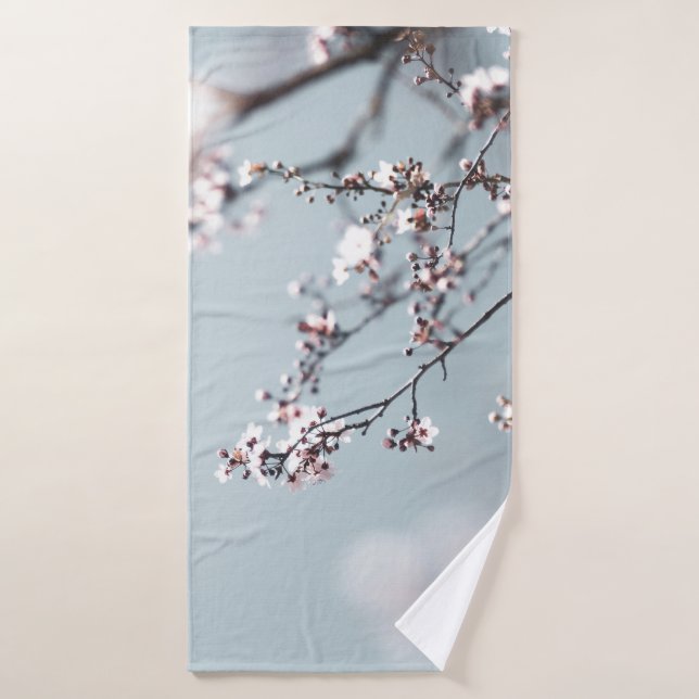 CHERRY ROSE BLOSSOM EN FERMETURE PHOTOGRAPHIE (Serviette de bain)