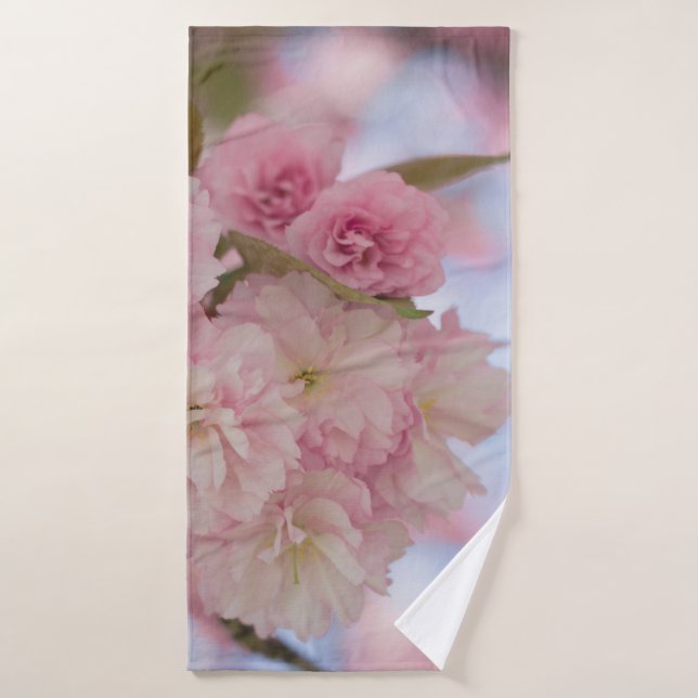 CHERRY ROSE BLOSSOM EN FERMETURE PHOTOGRAPHIE (Serviette de bain)