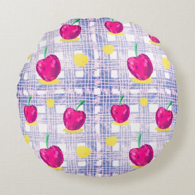Cherry Round Pillow (Front)