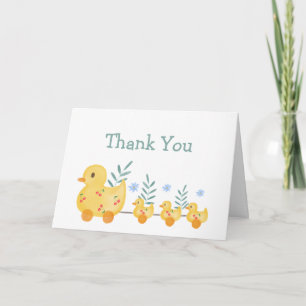 Cherry Rubber Mommy Duck Baby Shower Welcome Sign  Thank You Card