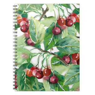 Cherry Seamless Pattern Notebook