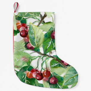 Cherry Seamless Pattern Small Christmas Stocking