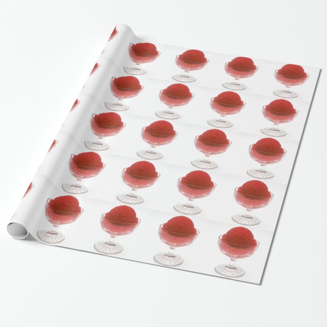 Cherry Sherbet Wrapping Paper (Unrolled)