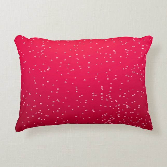 Cherry Soda with Tiny Bubbles Background Art Decorative Pillow (Front)
