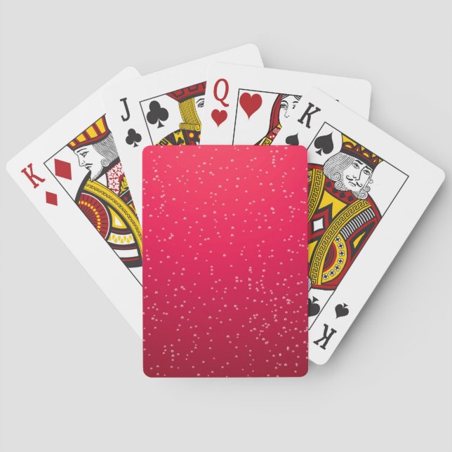 Cherry Soda with Tiny Bubbles Background Art Playing Cards (Back)