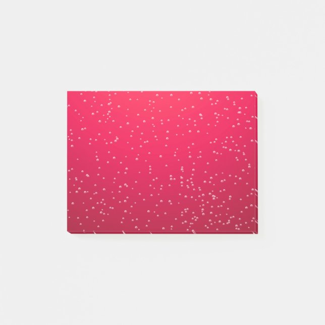 Cherry Soda with Tiny Bubbles Background Art Post-it Notes (Front)